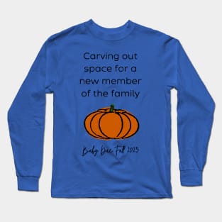 Pumpkin Baby Announcement (Black Fall) Long Sleeve T-Shirt